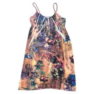 Vintage y2k early 2000s Mcbling babydoll mini dress